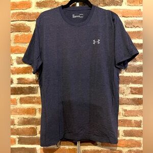 Under Armour blue mens short sleeve shirt size large